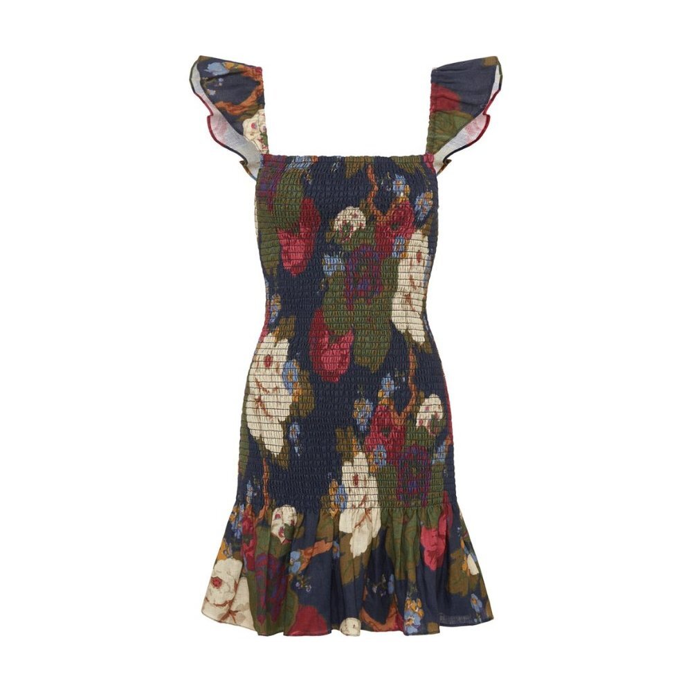 Sir the Label Francesca Shirred Mini Dress Print Size 2/ US 6 - Picture 9 of 9